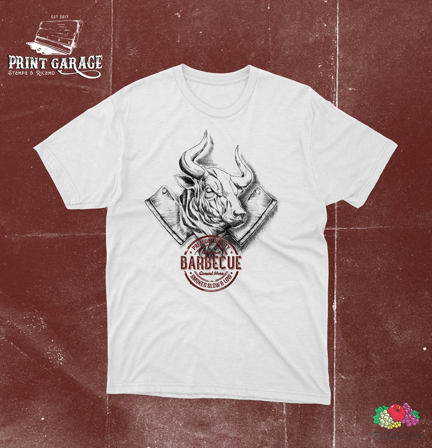 T-Shirt - BBQ Bull - Vintage