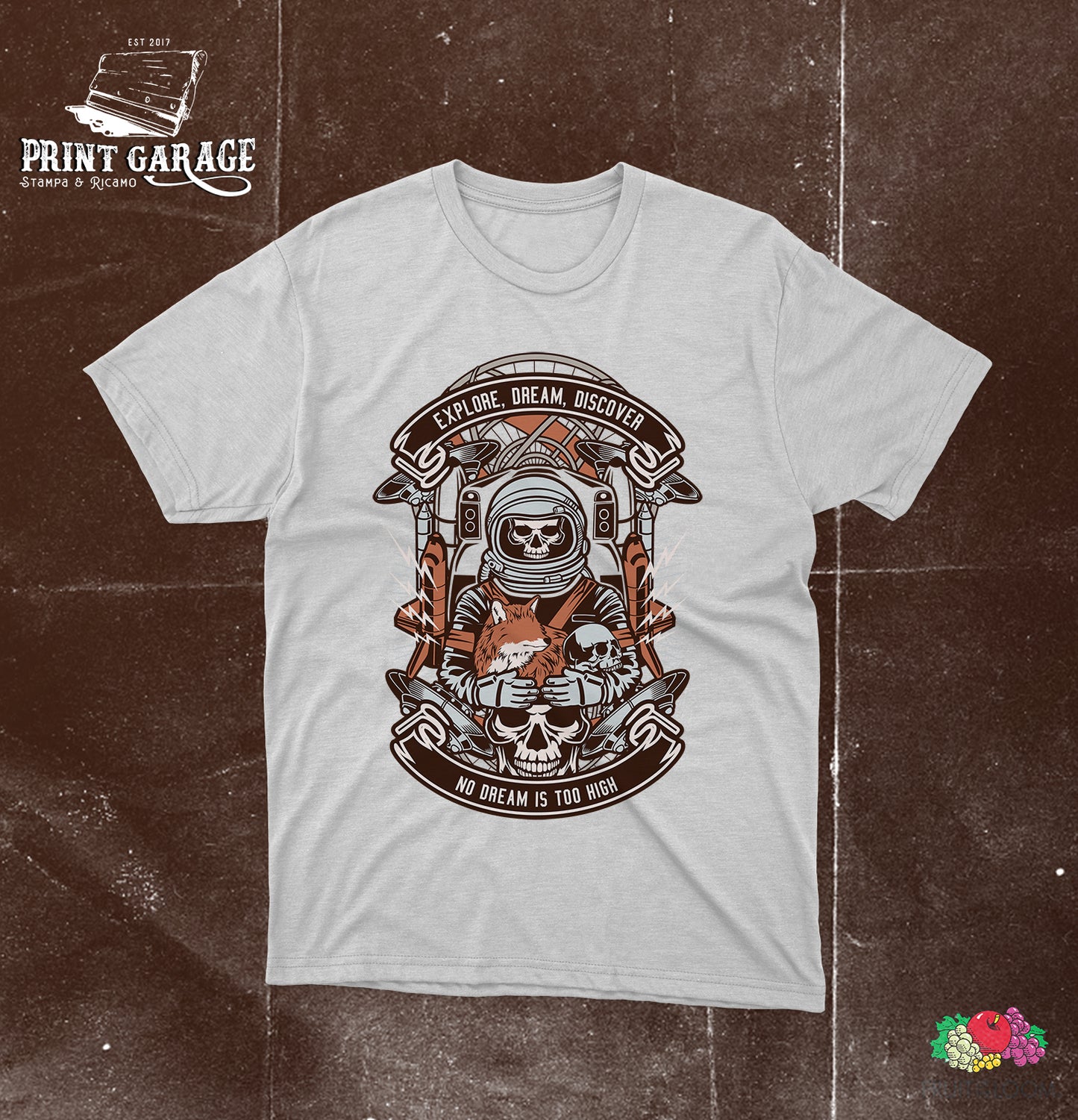 T-Shirt - Astronauta - Teschio -