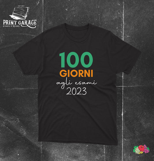 Tshirt - 100 giorni - Stampa a colori Personalizzata FRONTE