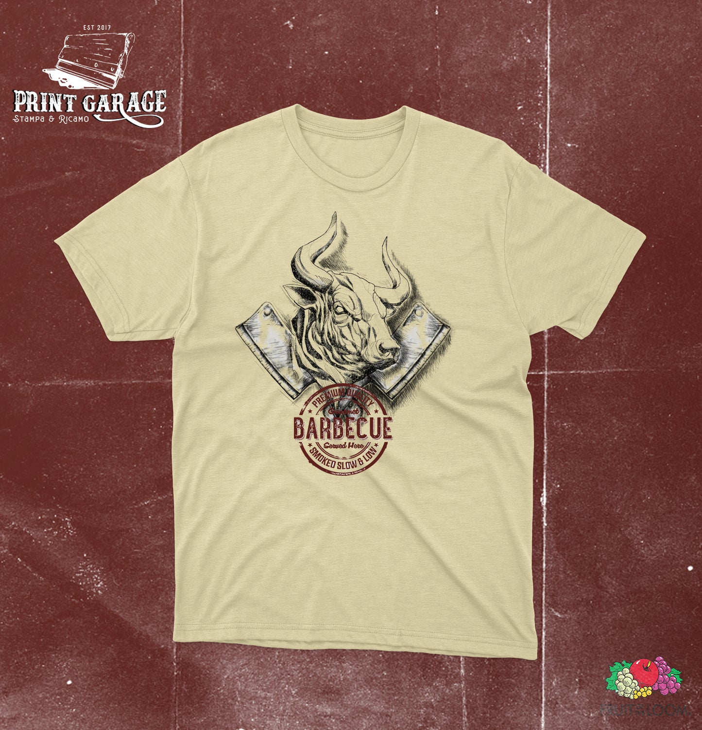 T-Shirt - BBQ Bull - Vintage